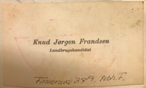 Visitkort for Knud Jørgen Frandsen